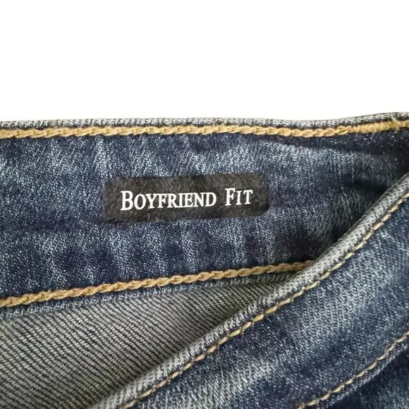 Judy Blue Jeans Womens 3 26 Boyfriend Fit Distressed Ripped Medium Wash Denim - Picture 7 of 16